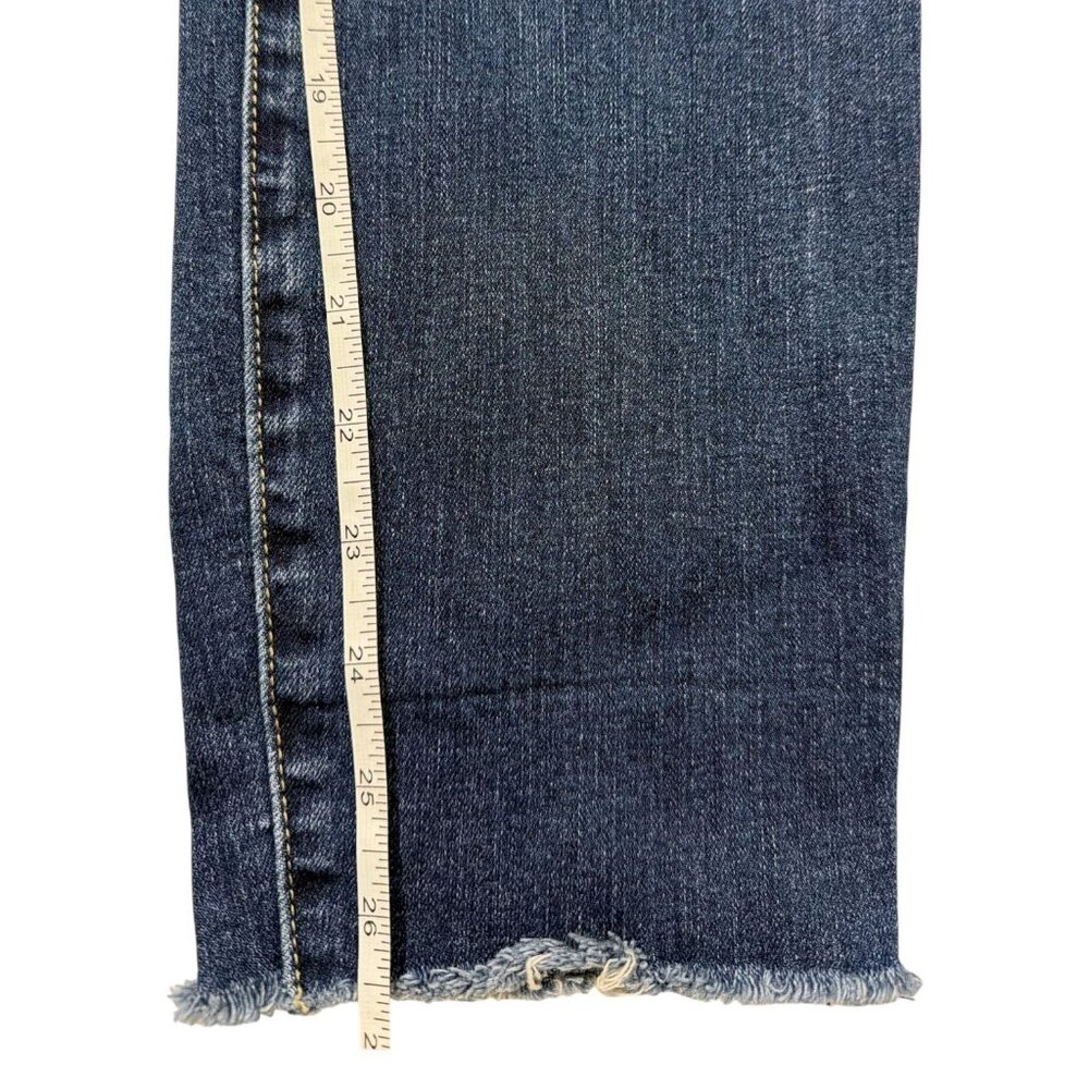 Kut From The Kloth Womens Denim Skinny Jeans With Frayed Hem Size 16 Blue Cotton - Picture 9 of 15